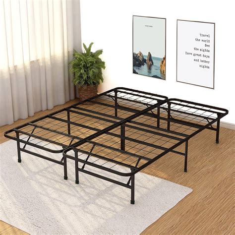 bed frame box spring queen folding metal mattress foundation|queen box spring clearance.